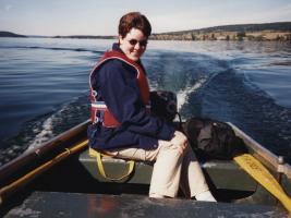 Yvonne auf dem Lac La Hache