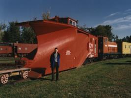 Schneepflug CN 55436 im Prince George Railway & Forestry Museum