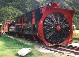 Dampfbetriebene Schneefräse der White Pass & Yukon Route