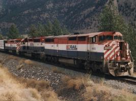 Dreifachbespannter Zug bei Lillooet